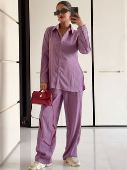 Label Kanupriya - Lavender Solid Co-Ord (Set of 2)