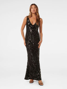 Forever New - Marlena V-Neck Sequin Gown