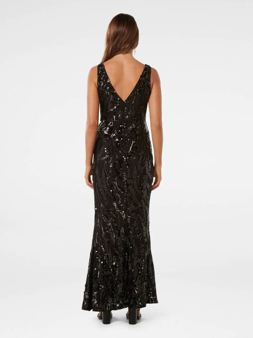 Buy Forever New Marlena V-Neck Sequin Gown Online