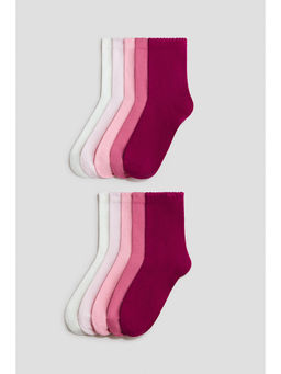 H&M - Girls White 10-Pack Socks