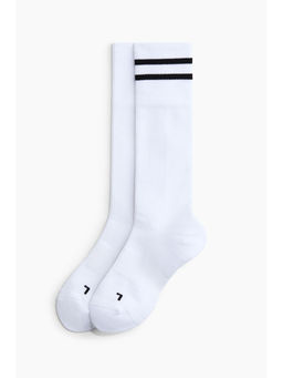 H&M - Boys White 2-Pack Football Socks With Drymove