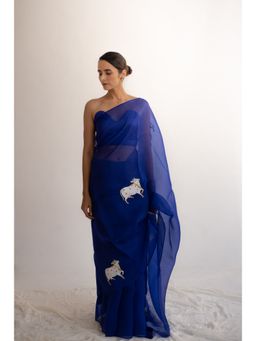 KAPARDARA - Blue Surabhi Hand Painted Saree