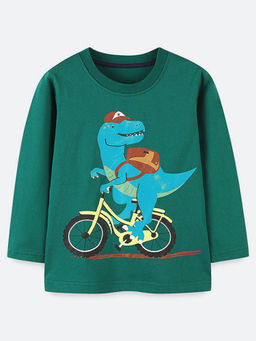 Oh Rare - Green Printed Regular Fit T-Shirt