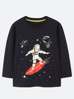 Oh Rare - Black Printed Regular Fit T-Shirt