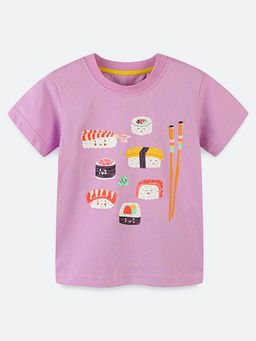 Oh Rare - Purple Printed Regular Fit T-Shirt