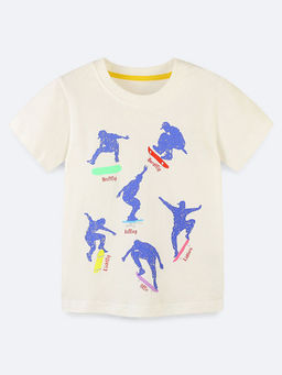 Oh Rare - White Printed Regular Fit T-Shirt