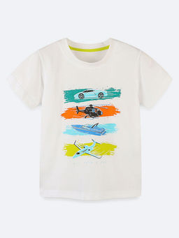 Oh Rare - White Printed Regular Fit T-Shirt