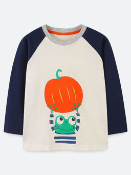 Oh Rare - Beige Colorblock Regular Fit T-Shirt