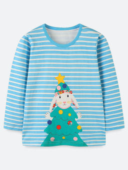 Oh Rare - Blue Stripes Regular Fit T-Shirt