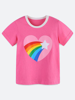 Oh Rare - Pink Printed Regular Fit T-Shirt