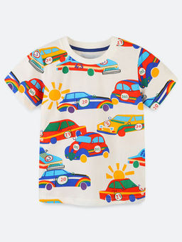 Oh Rare - Beige Printed Regular Fit T-Shirt