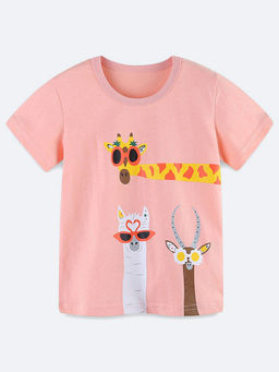 Oh Rare - Pink Printed Regular Fit T-Shirt