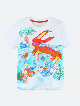 Oh Rare - White Printed Regular Fit T-Shirt