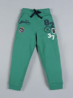 PLUM TREE - Green Printed Regular Joggers