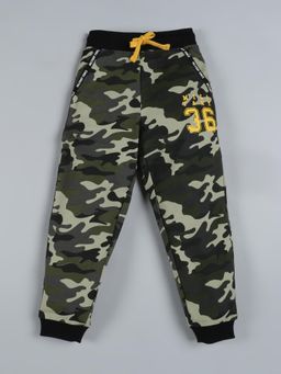 PLUM TREE - Olive Camouflage Regular Joggers