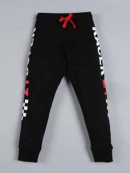 PLUM TREE - Black Printed Regular Joggers