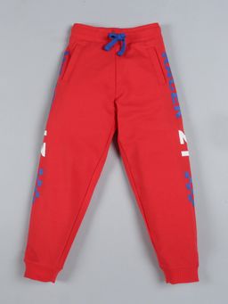 PLUM TREE - Red Printed Regular Joggers