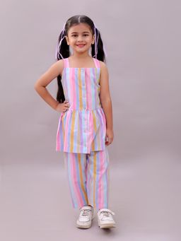LITTLE GINNIE - Multi-Color Printed Regular Kurta and Pant