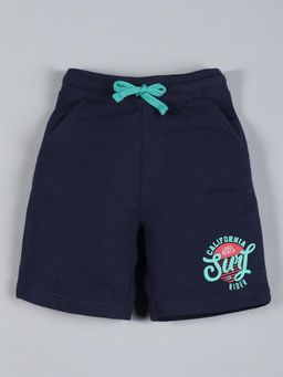 PLUM TREE - Navy Blue Solid Regular Shorts