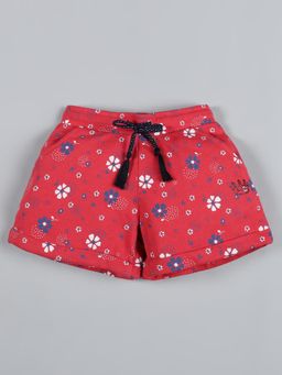 PLUM TREE - Red Printed Regular Shorts