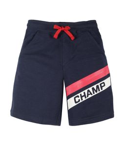 PLUM TREE - Navy Blue Solid Regular Shorts