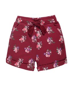 PLUM TREE - Burgundy Printed Regular Shorts