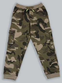 PLUM TREE - Olive Camouflage Regular Joggers