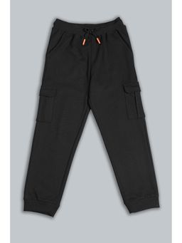 PLUM TREE - Black Solid Regular Joggers