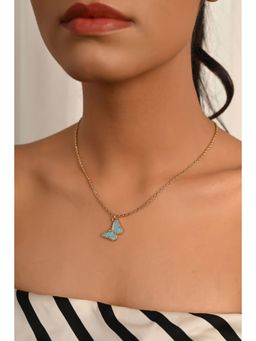 Raf The Label - Butterfly Enamel Charm Adjustable Necklace