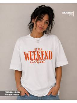 SELEKT - White Weekend Mood Oversized T-Shirt