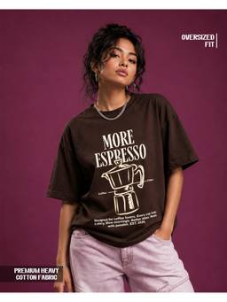 SELEKT - Brown Relaxed Fit Oversized T-Shirt