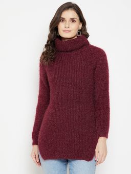 CAMLA - Maroon Sweater for Women (M)