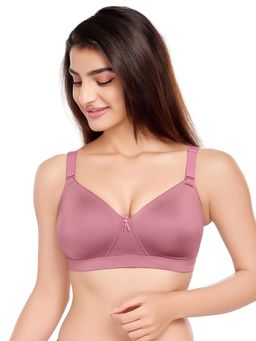 Juliet - Womens Soft Foam Padded Full Coverage Polyamide Spandex Bra Pink