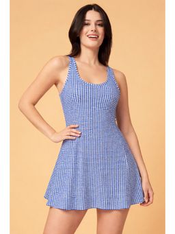 Cukoo - Padded Blue Printed Swimsuit