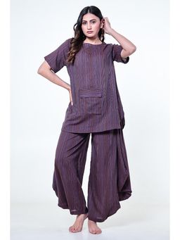 The Kaftan Company - Brown Cotton Nightsuit
