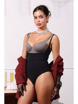 Krvvy - Open-Bust Seamless Bodysuit With Tummy Control & Snap Gusset Shapewear