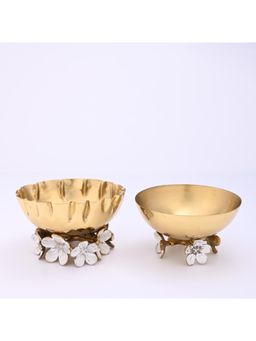 Gibox - Dining Decor Cerulean Floral Serving Bowls (Pack Of 2)