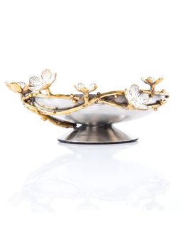 Gibox - Designer Stem Stand Cerulean Floral Decorative Bowl (Pack Of 3)