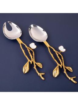Gibox - Flora Vine Designer Salad Server Cutlery (Pack of 2)