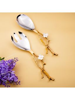 Gibox - Blossom Stem Salad Server Cutlery (Pack of 2)