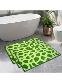 Athom Living - Green Easy Home Designer Soft Anti Slip Bath Mats (Pack Of 3) (M)