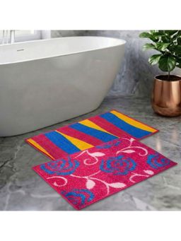 Athom Living - Multi-Color Easy Home Designer Soft Anti Slip Bath Mats (Pack Of 2) (M)