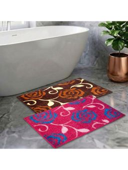 Athom Living - Multi-Color Easy Home Designer Soft Anti Slip Bath Mats (Pack Of 2) (M)