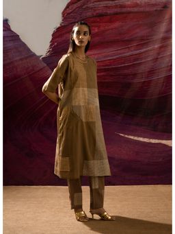Banana Labs - Chock Block Muddy Brown Kurta
