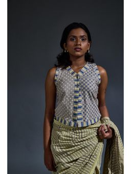 Banana Labs - Space Blue Vest Blouse