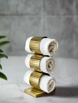 Mason Home - Safi Fluted Napkin Ring Holder - Gold