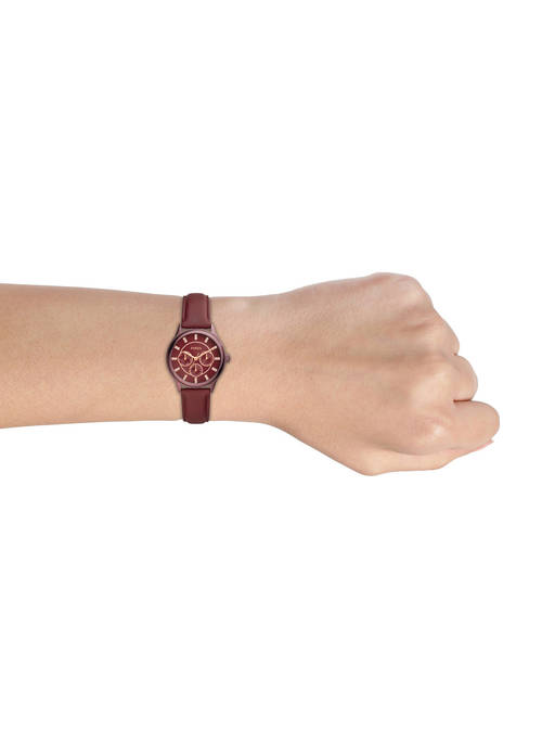 Fossil BQ3285 Modern Sophisticate Multifunction Wine Leather Watch Buy Fossil Modern Sophisticate Wine Watch BQ3285 (M) Online main image 2