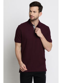 Van Heusen Innerwear - Men Athleisure Colour Fresh & Quick Dry Polo T-Shirt - Purple