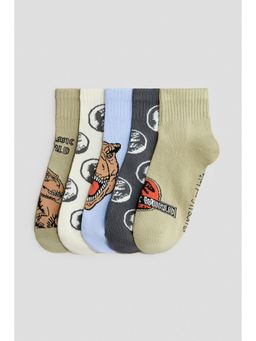 H&M - Boys Grey 5-pack ankle socks