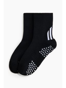 H&M - Boys Black 2-pack football socks with grip soles